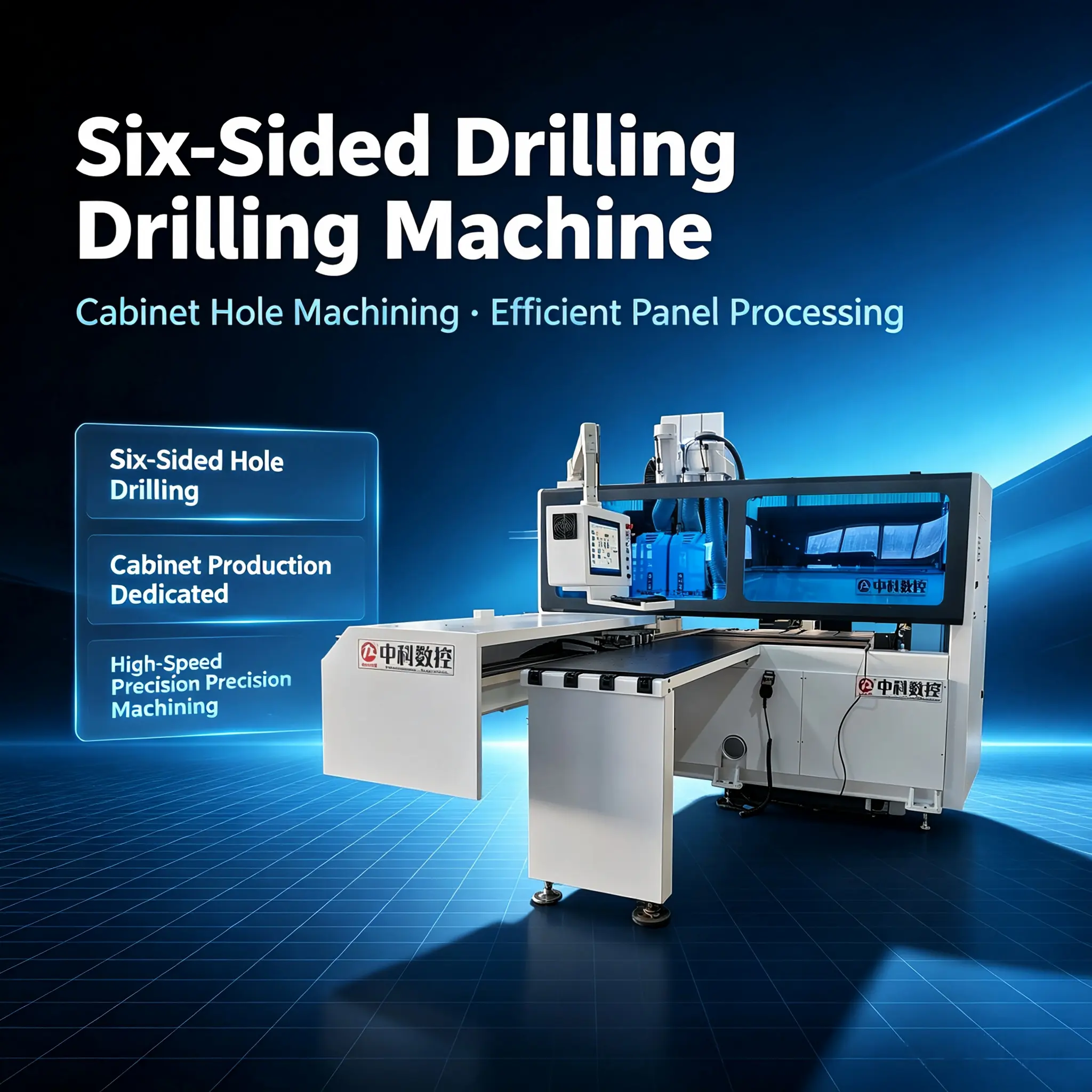 Six‑Sided CNC Drilling Machine Boosts High‑Speed Cabinet Panel Hole‑Processin...