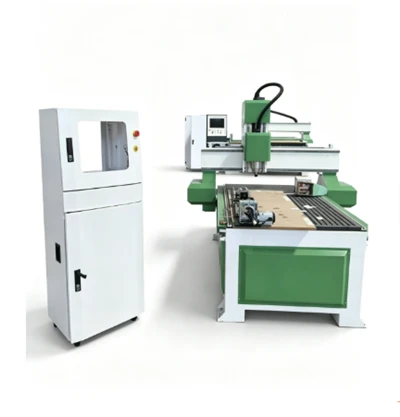 9013 Model Cnc Router With Rotary Attachment With Vacuum Table