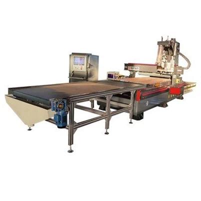 What is the maximum cutting thickness of a CNC nesting machine?